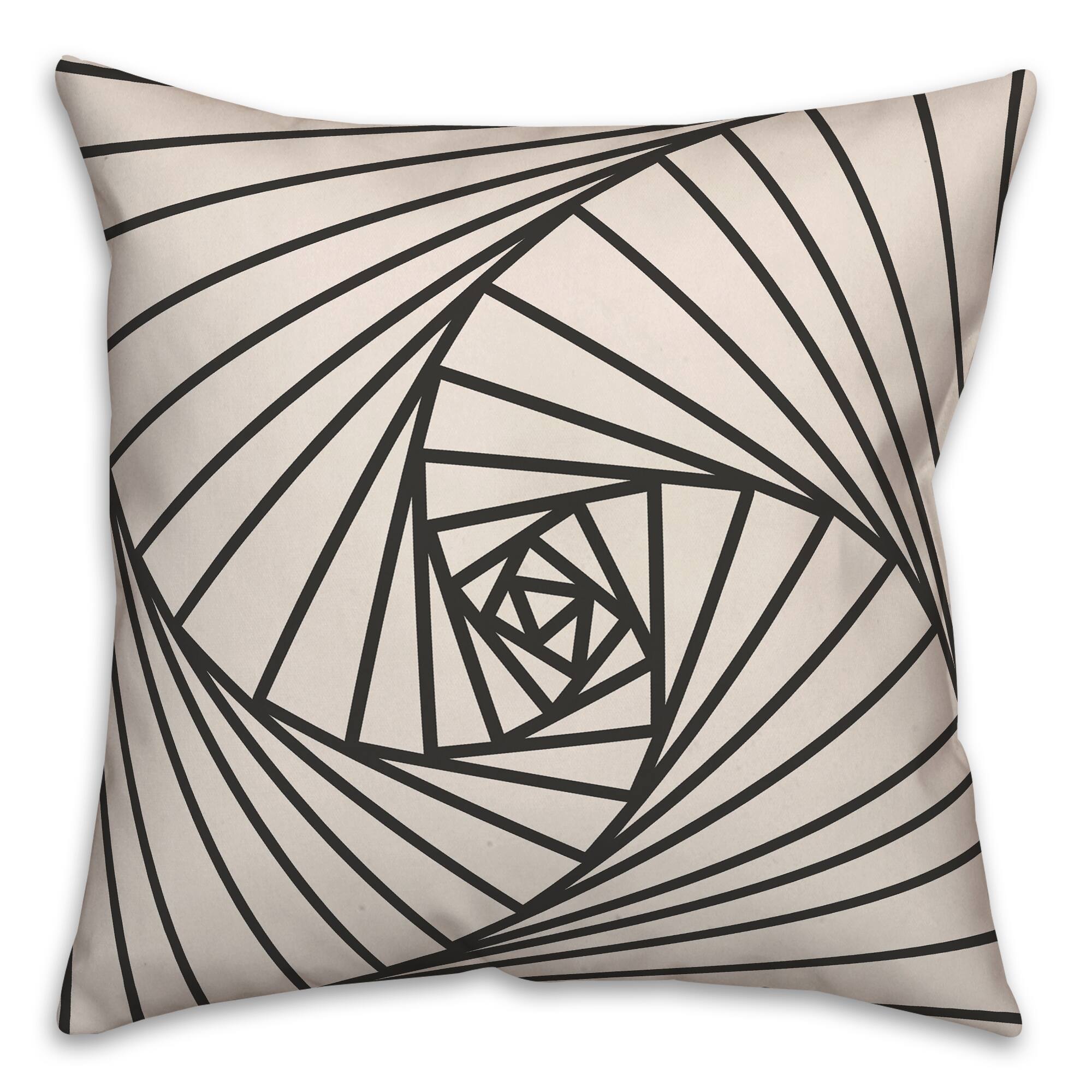 Spiral Lines 18" x 18" Throw Pillow